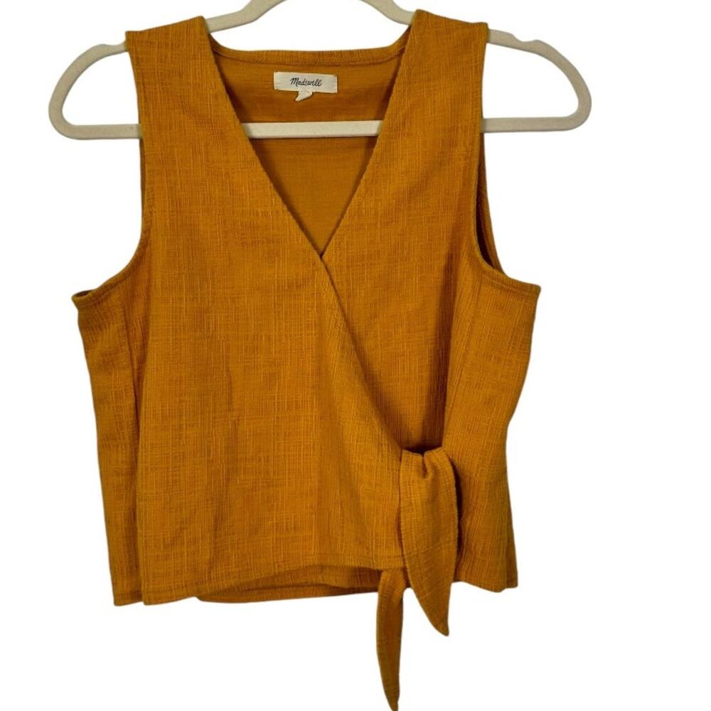 MADEWELL Golden Yellow Sleeveless Top Small - Picture 1 of 3